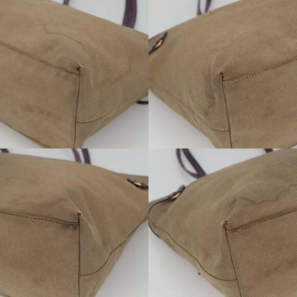 PRADA Hand Bag Canvas Khaki - Picture 10 of 12